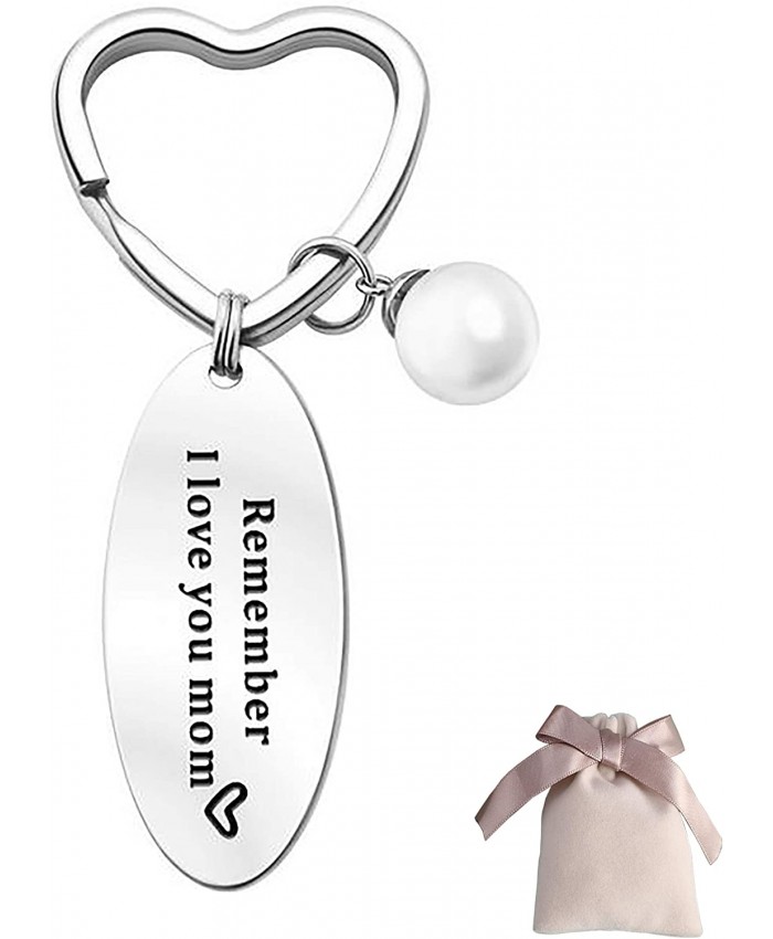 Mother's Day Gift Keychain from Daughter and Son Remember I Love You Mom， Birthday Christmas Gift for Mom Grandmother Excellent Mother's Day Gift at  Women’s Clothing store