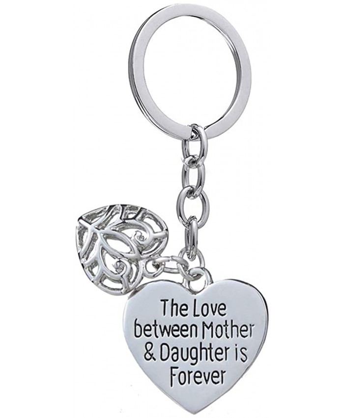 Mother's Day Gift Love Between Mother Daughter Is Forever Double Heart Key Chain Ring for Family Women at  Women’s Clothing store