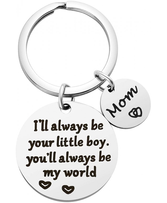 Mother’s Day Gift Mom Keychain from Son for Birthday Double Side I'll Always Be Your Little Boy You Will Always Be My World - Best Mom Ever Keychain for Mom Valentine’s Day Christmas Gift at  Women’s Clothing store