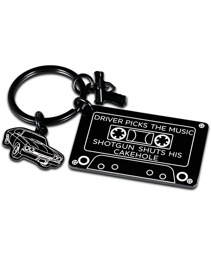 Supernatural Merchandise Keychain for Women Men Brother Friends TV Show Merchandise Supernatural Fans Gifts Funny Keyring Jewelry for Driver Music Lover Birthday Graduation Car Accessories