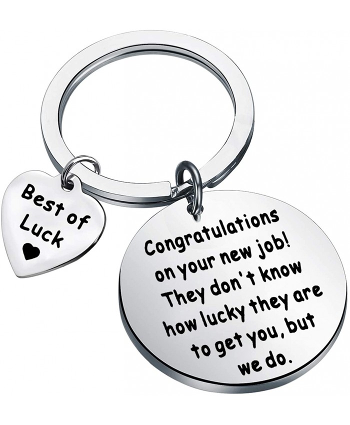 TGBJE Congratulations On Your New Job Keychain Best Of Luck Keychain New Job Gift Coworker Leaving Gift New job keychain at  Men’s Clothing store