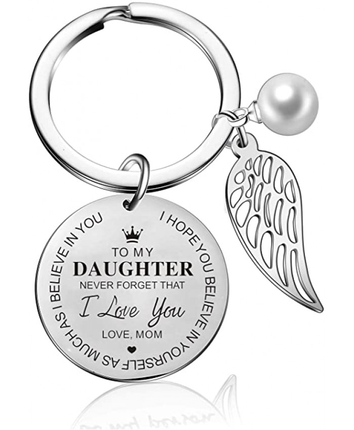 to My Daughter Keychain from Dad Mom Inspirational Gift Never Forget That I Love You Forever Birthday Gift Graduation Gifts To my daughter from mom