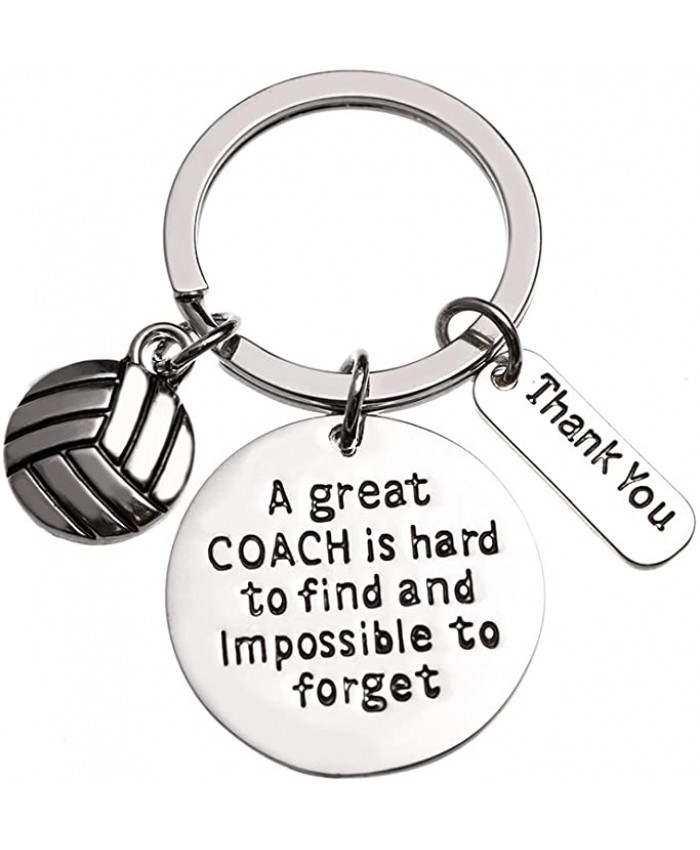 Volleyball Coach Keychain Coach Gifts Great Coach is Hard to Find But Impossible to Forget Coach Key Chain Coach Gift