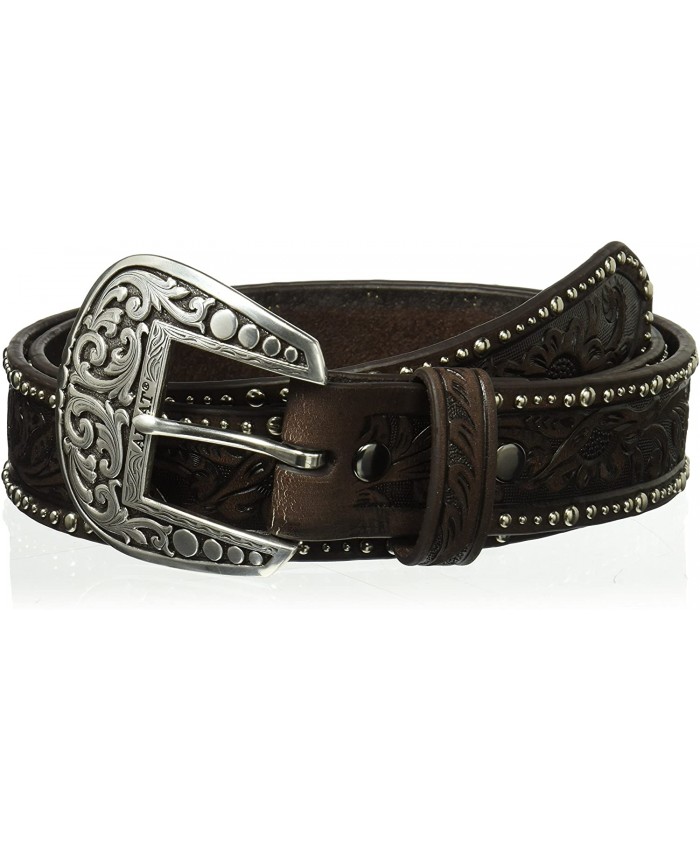ARIAT Women's Floral Nail Head Edge Belt at  Women’s Clothing store