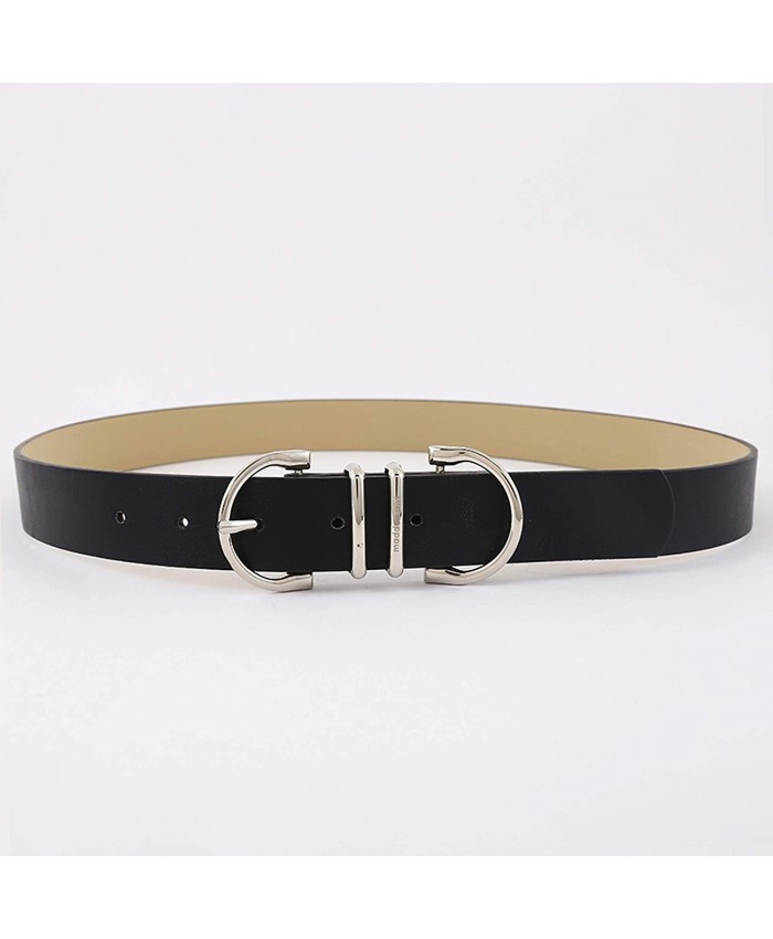 Fashion Womens Leather Belts with Symmetrical Buckle