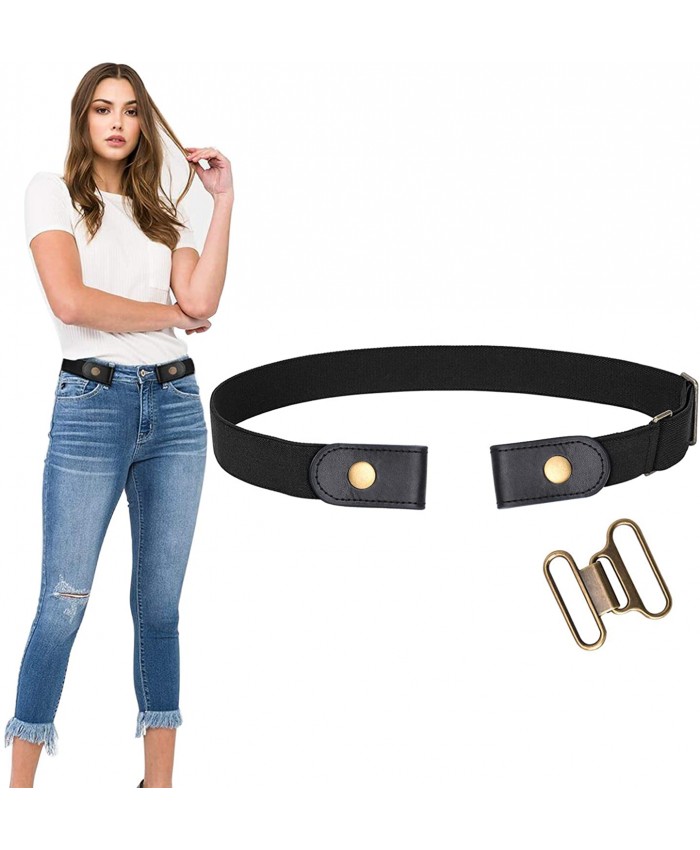 No Buckle Stretch Belt For Women Men Elastic Waist Belt Up to 72 Inch for Jeans Pants at  Women’s Clothing store