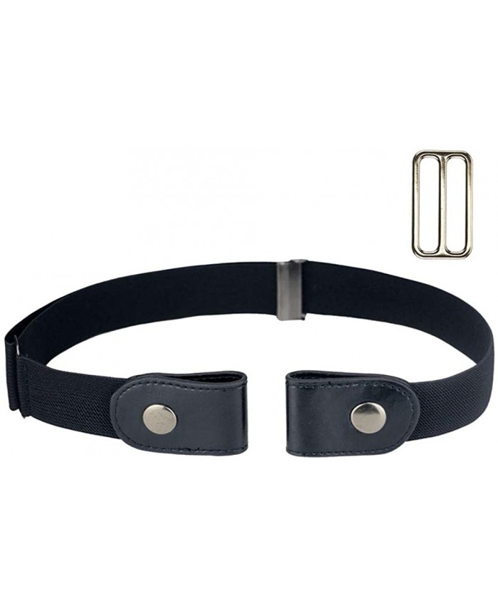 No Buckle Stretch Belt for Women Men Invisible Elastic Buckle Free Belts Black at  Men’s Clothing store