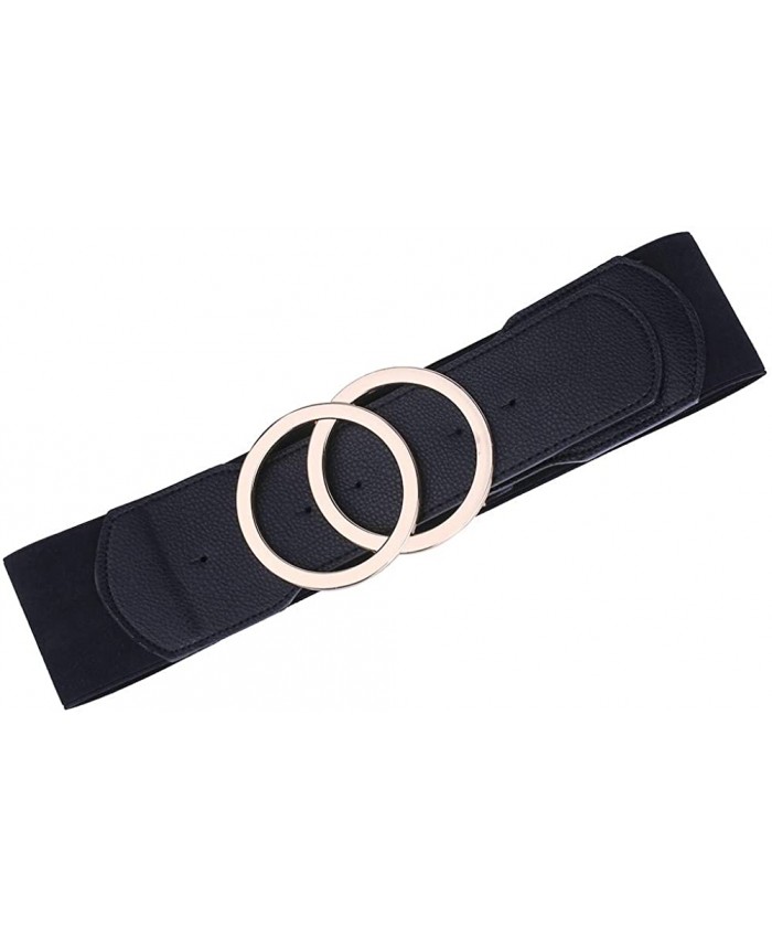 Tanpie Women Wide Belt Elastic Stretch Cinch Lady Waist Belts for Dress with Gold Buckle X-Small at  Women’s Clothing store