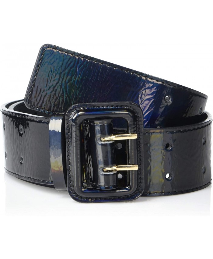 The Drop Women's @lisadnyc Patent Faux Leather Wide Belt
