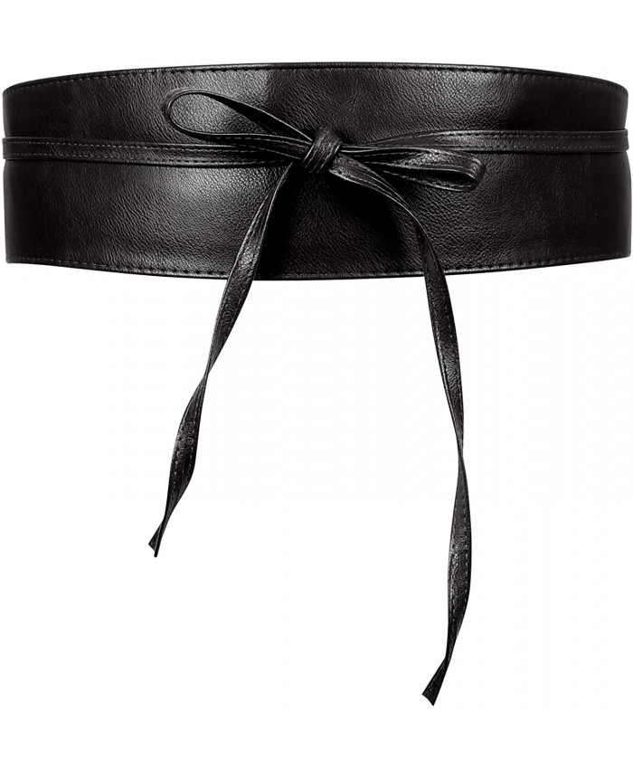 Women Faux Leather Obi Belt Wide Wrap Retro Waist Belt for Dress Holloween by JASGOOD at  Women’s Clothing store