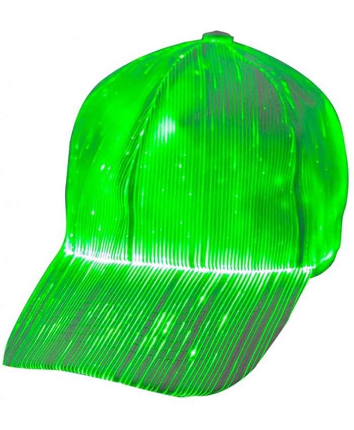 1clienic Luminous LED Baseball Cap 7 Colors Glow Hat Unisex DJ Light Up Rave Fiber Optic LED EDC Hats Rave Concert Father's Day Men Women Boys at  Women’s Clothing store