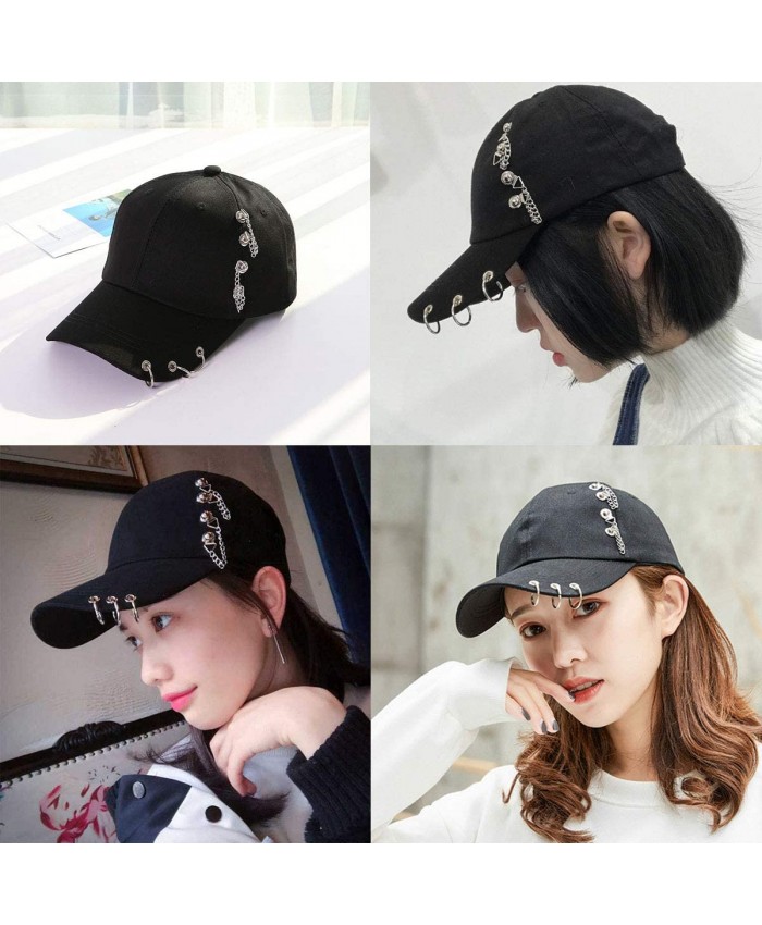 Adult Casual Solid Adjustable Iron Ring Baseball Caps Snapback Cap Casquette Hats Fitted Casual Gorras Dad Hats one Size Black