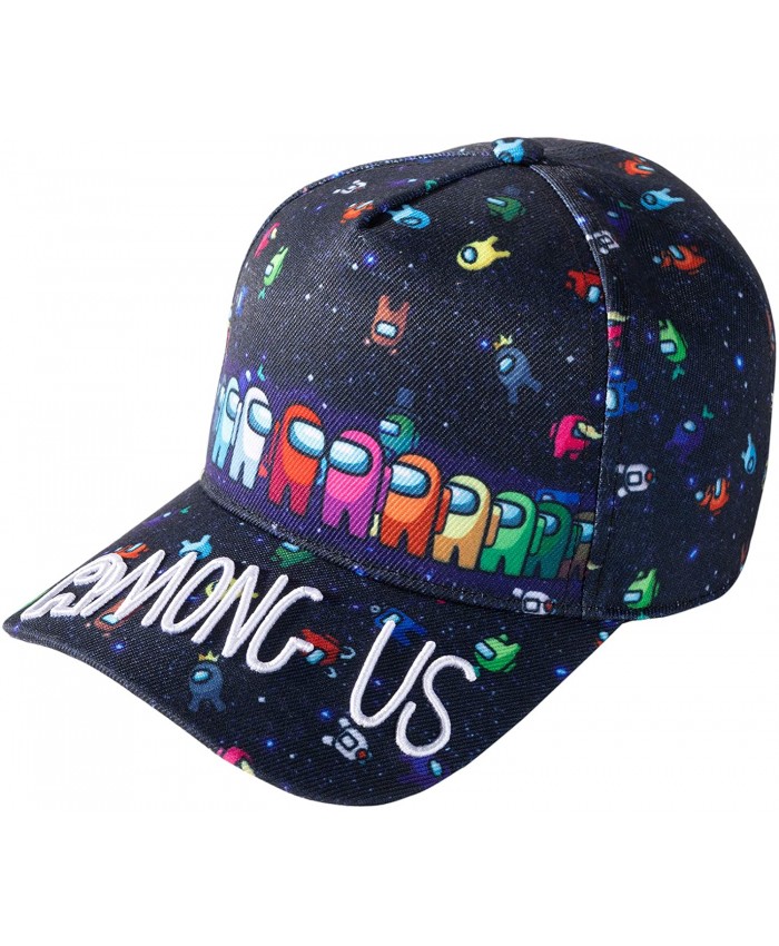 Among Us Kids Baseball Cap Adjustable Outdoor Sports Hat Black Unisex Printed Embroidery Game Peripheral Cap Cap-1