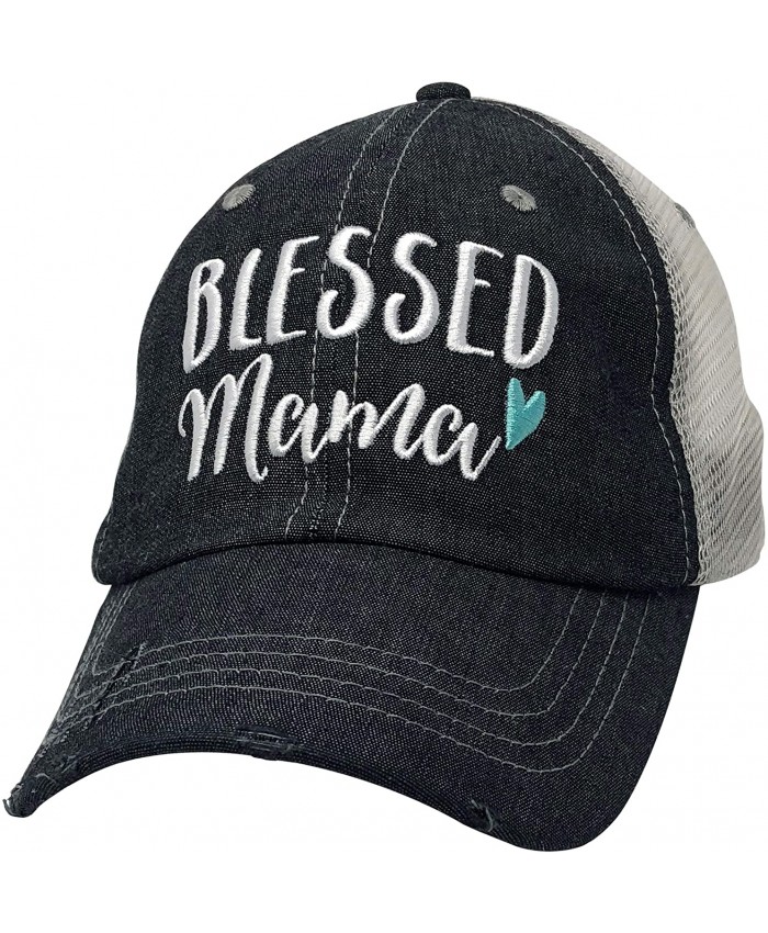 COCOVICI - Blessed Mama Embroidered Baseball Hat Mesh Trucker Style Hat Cap Mothers Day Pregnancy Announcement Dark Grey at  Women’s Clothing store