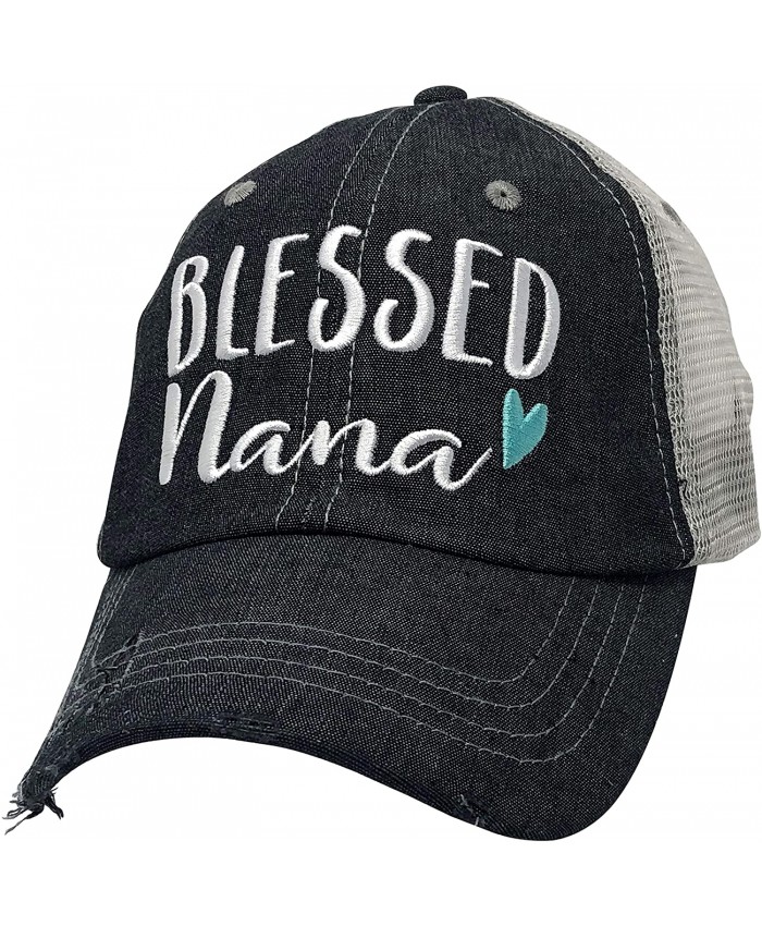 COCOVICI Blessed Nana Grandma Embroidered Baseball Hat Mesh Trucker Style Hat Cap Mothers Day Pregnancy Announcement Dark Grey at  Women’s Clothing store