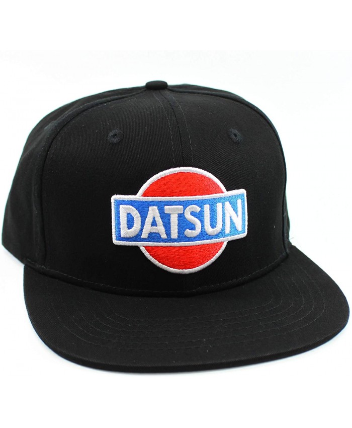Datsun Baseball Cap - Style A Flat Brim - Snap Back - Black Hat at  Men’s Clothing store