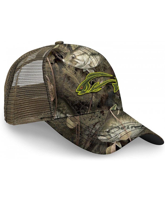 Fishouflage Bass Fishing Hat – Cool Breeze Camo Mesh Back at Men’s Clothing store