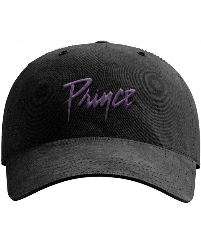 Prince Official Logo Black Baseball Hat One Size at  Men’s Clothing store