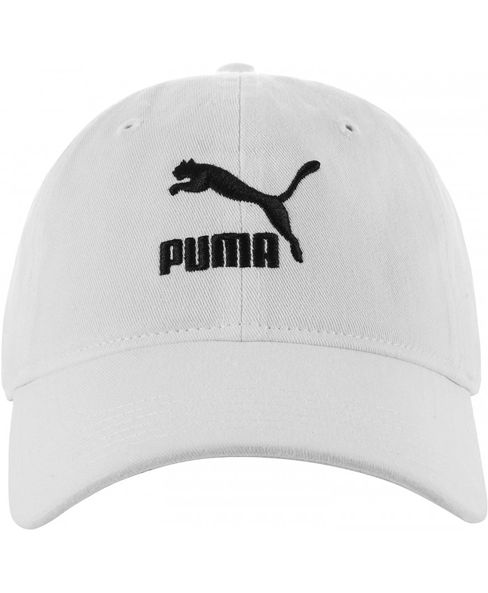 PUMA Women's Archive Adjustable Cap White Black One Size at  Women’s Clothing store