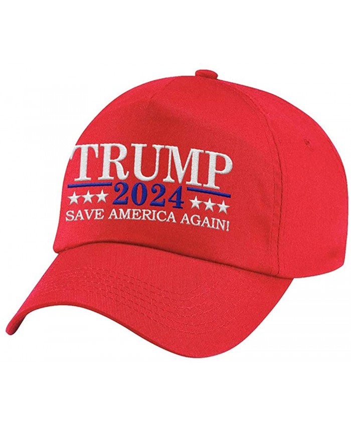 Trump 2024 hat Donald Trump Save America Again red Baseball Cap Adjustable at Men’s Clothing store