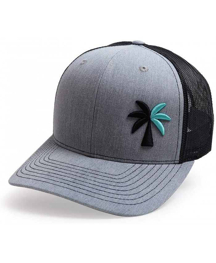WUE Trucker Hat The Palm Tree Hat Snapback Hats for Men Heather Grey Black at  Men’s Clothing store