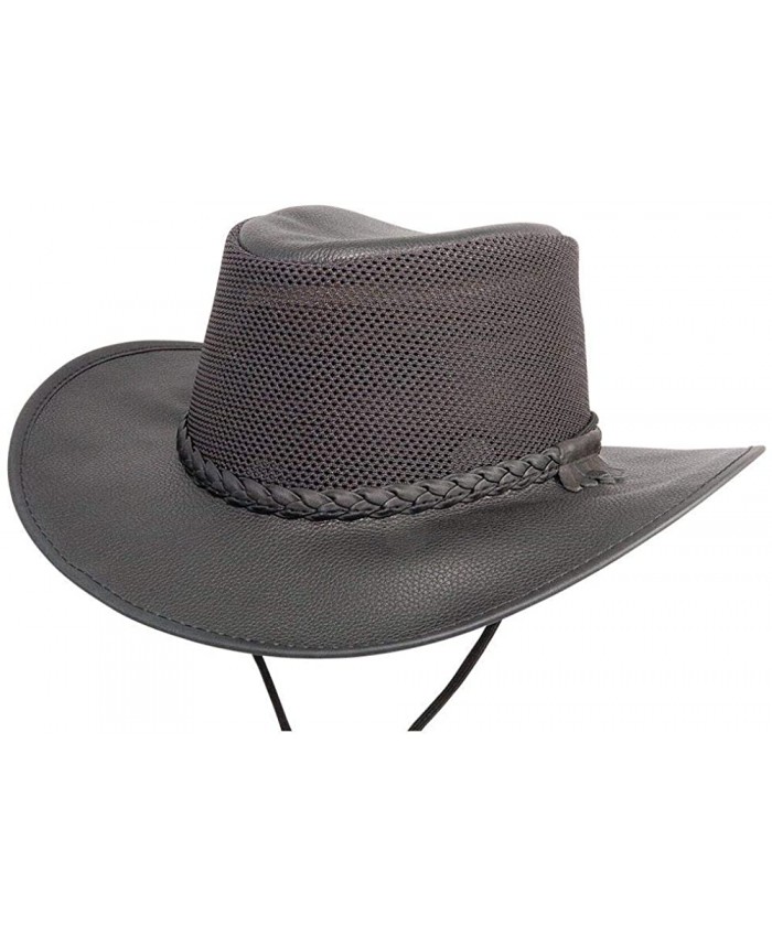 American Hat Makers Breeze Leather and Mesh Outdoor Sun Hat at  Women’s Clothing store