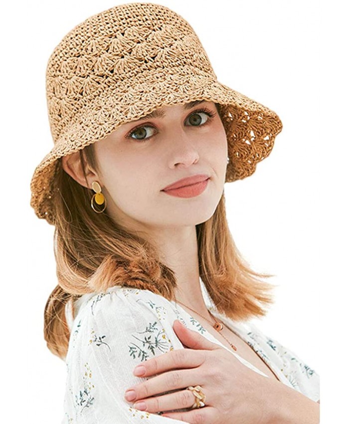 Hatway Wide Brim Straw Visor Sun Hat for Women French Bonnet Cap Victorian Beach UV Protective-30BCF
