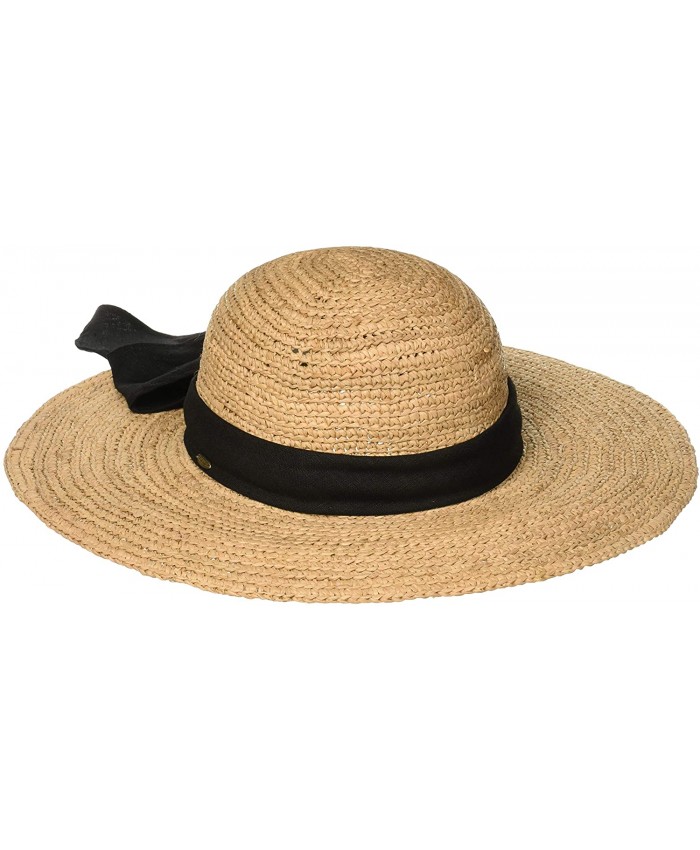 Scala Women's Big Brim Raffia Hat Natural One Size at  Women’s Clothing store Sun Hats
