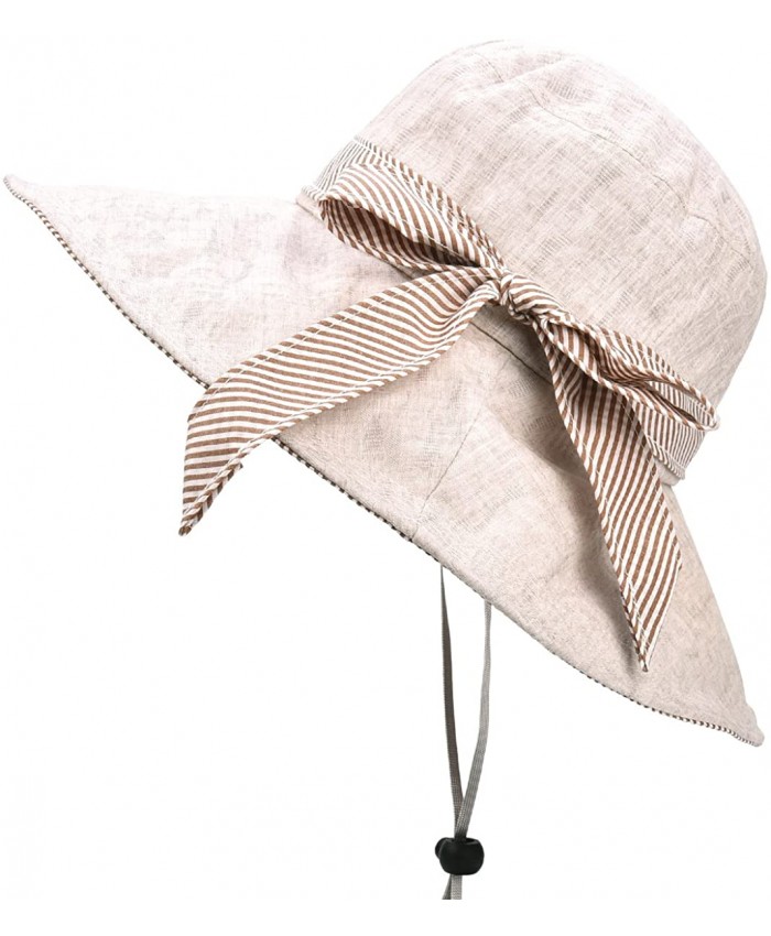Sun Hats for Women Roll-up Wide Brim Summer Beach Hat Foldable Floppy Cotton Hat at  Women’s Clothing store