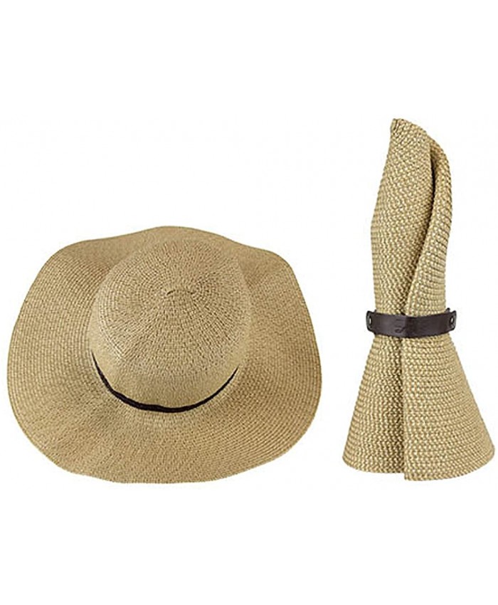 SunLily Women's Roll-n-Go Sun Hat Tan One Size at  Women’s Clothing store