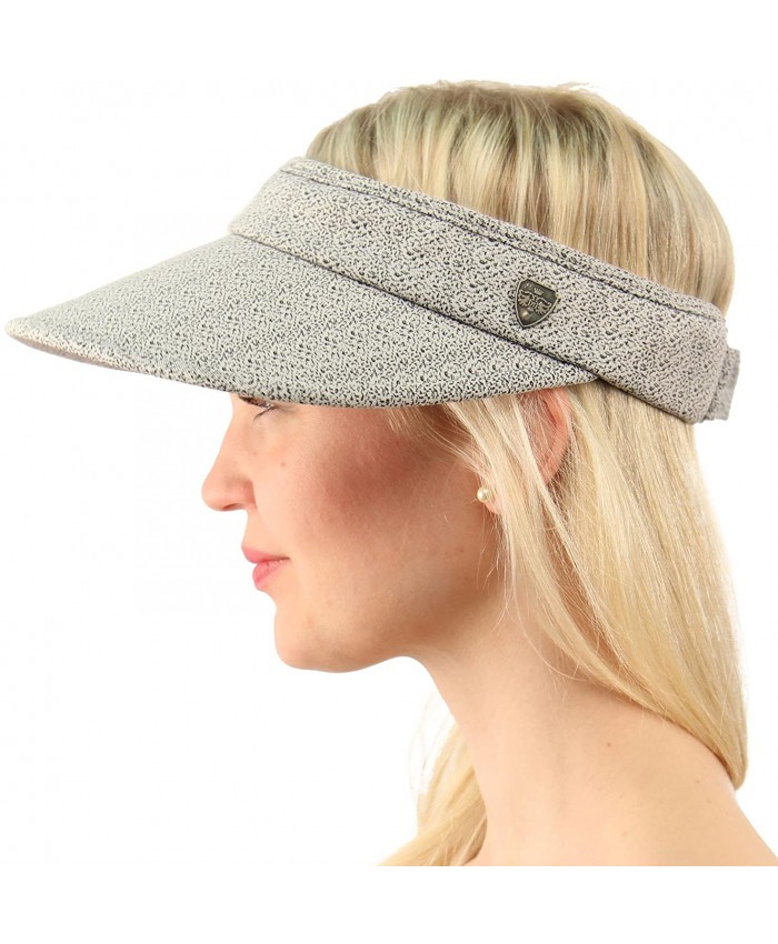 UPF UV Sun Protection Wide Brim 100% Cotton Beach Pool Visor Golf Cap Hat Gray at  Women’s Clothing store