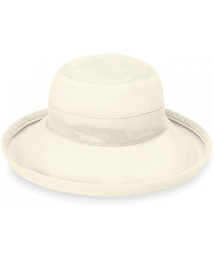 Wallaroo Hat Company Women's Seaside Sun Hat - UPF 50+ 4 Brim Microfiber Adjustable Fit Natural at  Women’s Clothing store