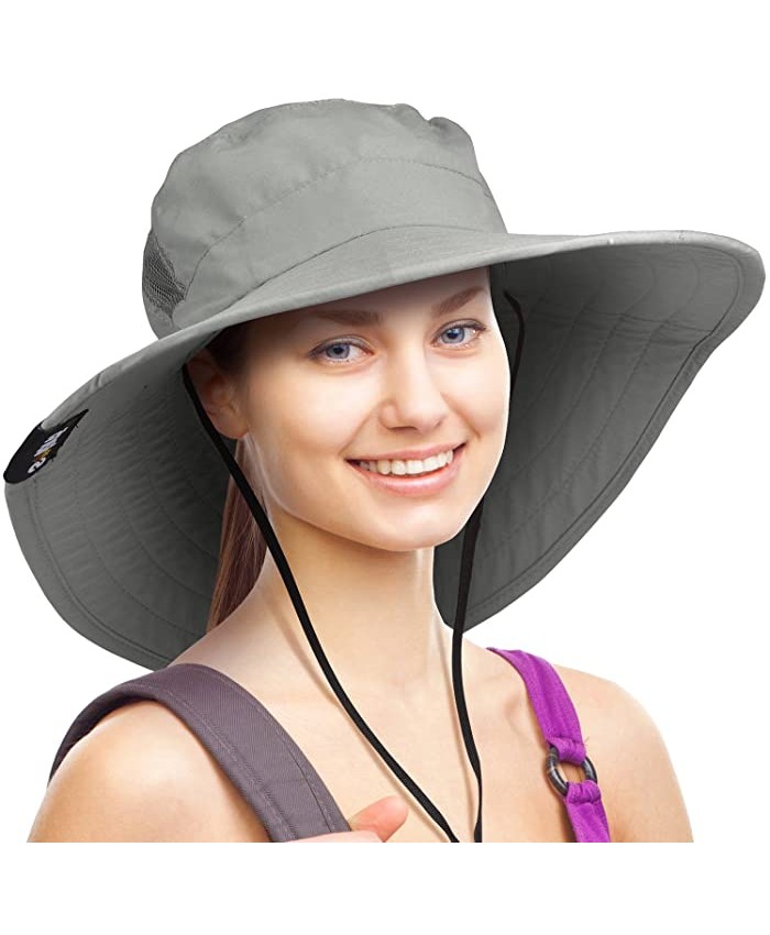 Wide Brim Sun Hat Outdoor UV Protection Safari Cap for Women