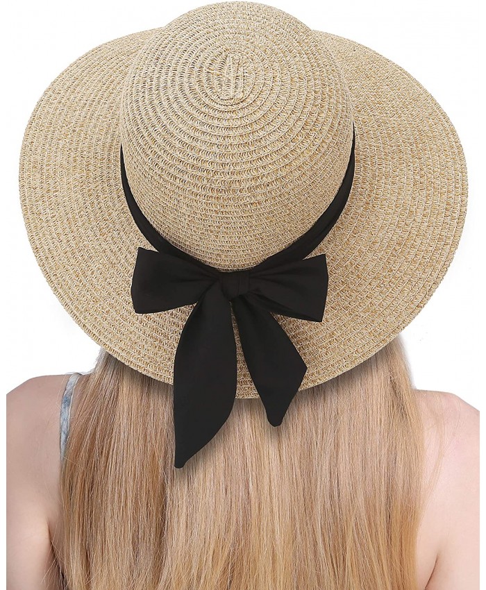 Womens Straw Hat Sun Hat for Women Beach Cap Summer Hats UV Protection UPF50+ Mix Beige at  Women’s Clothing store