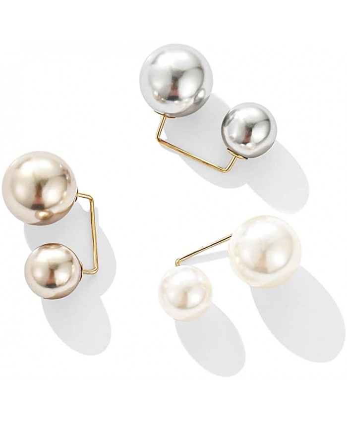 3 Pairs Fashion Pearl Brooch Safety Pins Tops Decoration for Women Girls Home Wedding Party Decoration Mixing