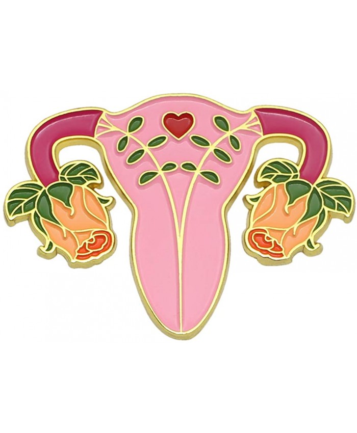 CUFTS Feminist Uterus Enamel Pin Blooming Uterus Female Women Rights Reproductive Rights Metal Brooch Jewelry Gifts for Her Uterus
