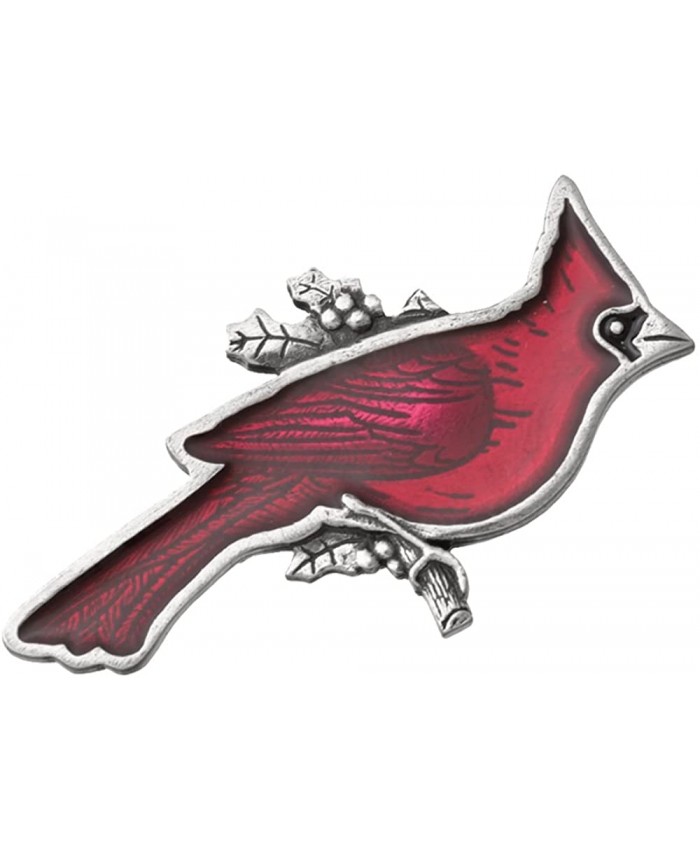 Danforth - Cardinal Brooch Pin - 2 Inches - Pewter - Handcrafted - Made in USA Brooches And Pins