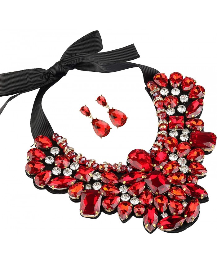 Holylove Statement Necklace Costume Jewelry Sets for Women with Earrings