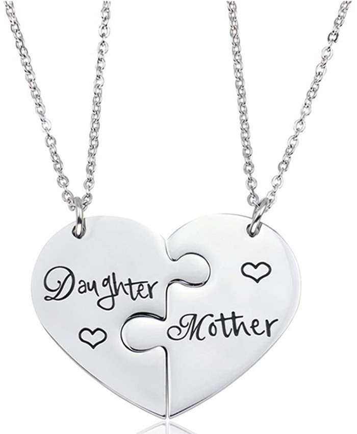 iJuqi Mother Daughter Necklace Gifts - 2PCS Mom Necklace from Daughter Mom Gifts Daughter Gifts for Christmas Mother's Day