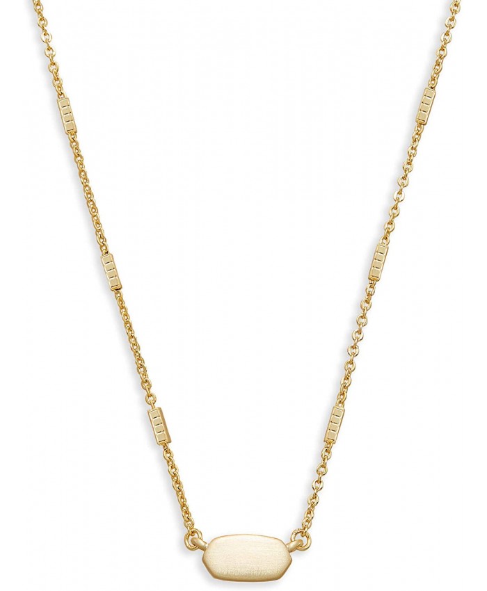 Kendra Scott Fern Pendant Necklace for Women Dainty Fashion Jewelry 14k Gold-Plated