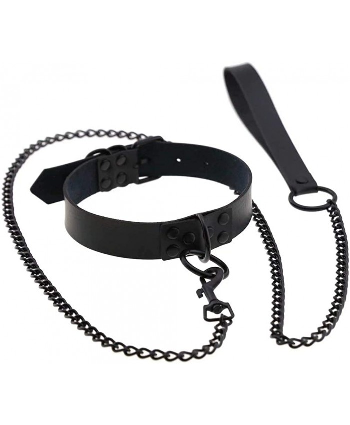 PU Leather Sexy Punk Choker Necklace Goth Choker Collar Black Size One Size
