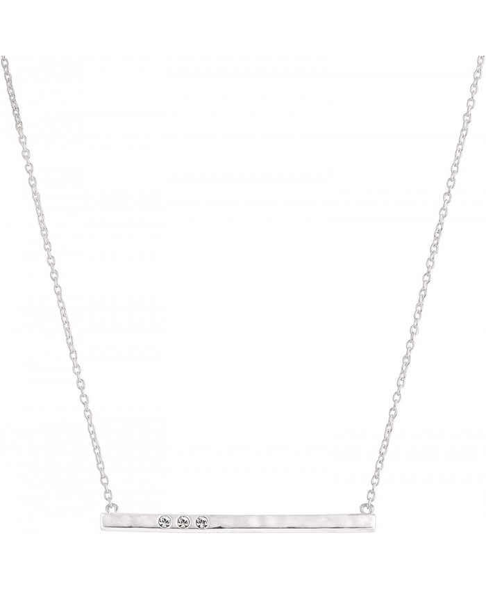Silpada 'Dotted Line' Necklace with Crystals in Sterling Silver 18 + 2 Silpada