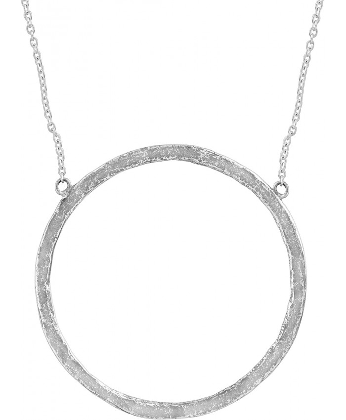Silpada 'Duomo' Open Circle Necklace in Hammered Sterling Silver 16 + 2 Silpada