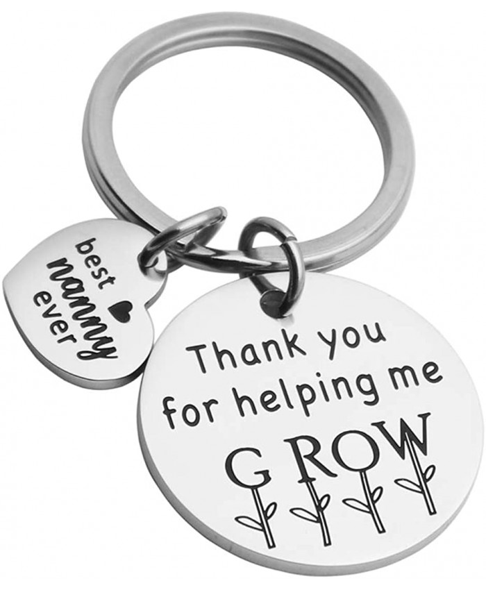 Ankiyabe Nanny Gift Keychain Thank You Gift for Nanny Child Care Gift Babysitter Gift Nanny Appreciation Thank You for Helping Me Grow