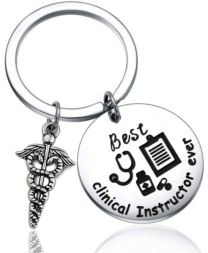 ENSIANTH Clinical Instructor Gift Best Clinical Instructor Ever Keychain Clinical Nursing Instructor Gift Nurse Practitioner Gift RN Gift LPN Gift Clinical Instructor Keychain