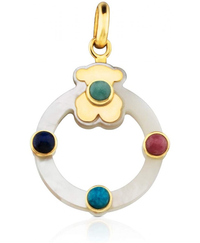 TOUS Super Power Nacre and 18k Yellow Gold Pendant with Gemstones