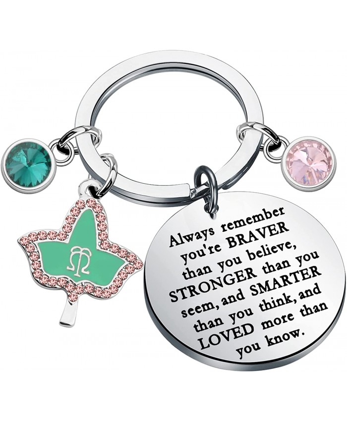 WSNANG Sorority Gift Pink and Green Leaf Graduation Gifts silver