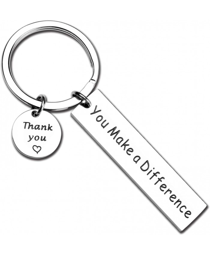 You Make A Difference Keychain Thank You Gift For Volunteer Mentor Employee Gift Difference Key