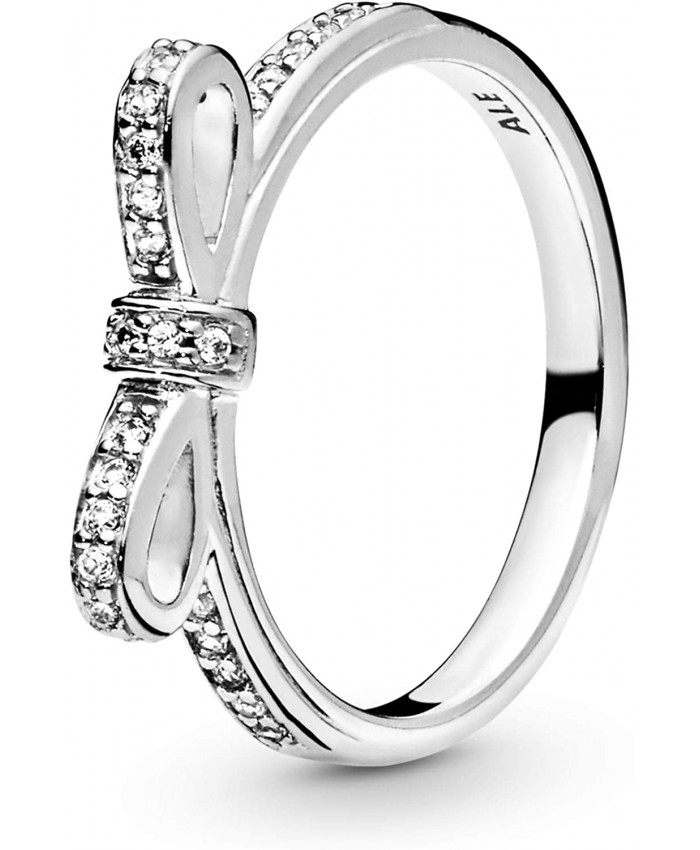 Pandora Jewelry Classic Bow Cubic Zirconia Ring in Sterling Silver